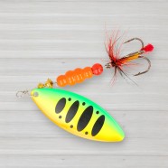 Блешня обертова ZEOX Reactive Long № 3, 10г, колір 015 Fluo Tiger-Black Dot